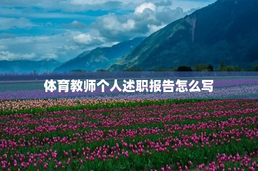 体育教师个人述职报告怎么写
