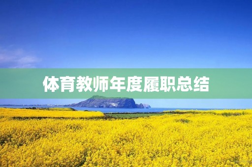 体育教师年度履职总结