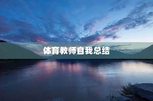体育教师自我总结