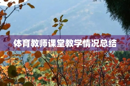 体育教师课堂教学情况总结