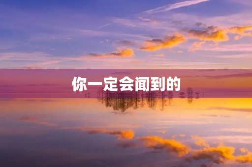 你一定会闻到的