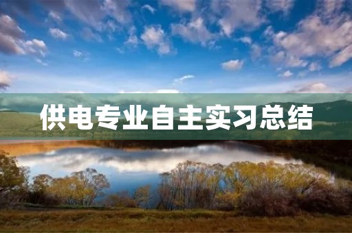 供电专业自主实习总结