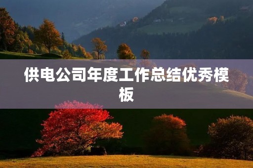 供电公司年度工作总结优秀模板
