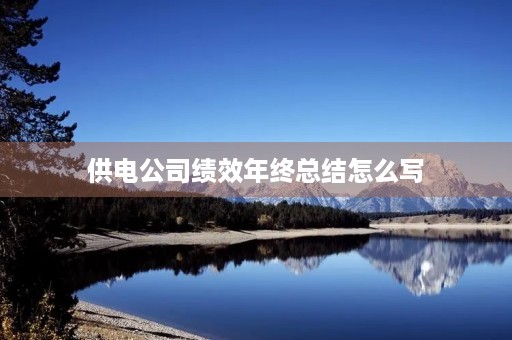 供电公司绩效年终总结怎么写