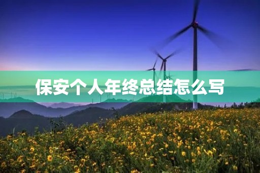 保安个人年终总结怎么写