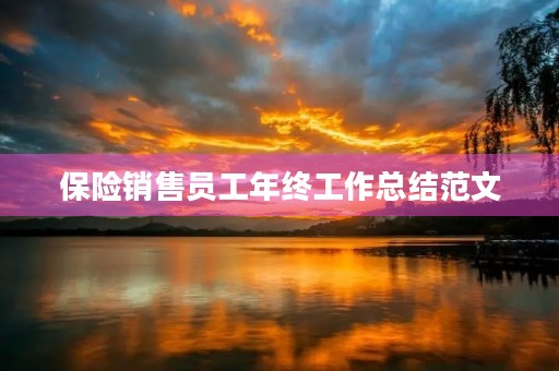 保险销售员工年终工作总结范文 保险销售员工年终工作总结范文