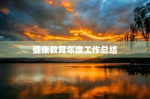 健康教育年度工作总结