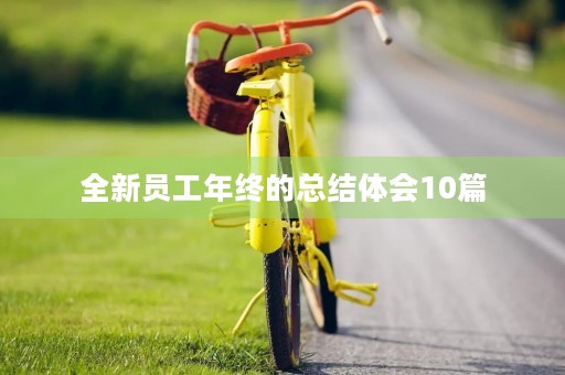 全新员工年终的总结体会10篇 全新员工年终的总结体会10篇