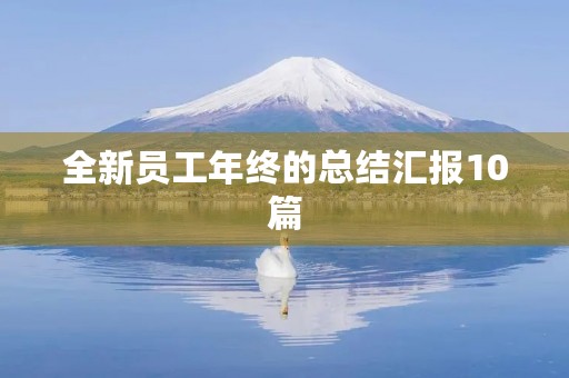 全新员工年终的总结汇报10篇