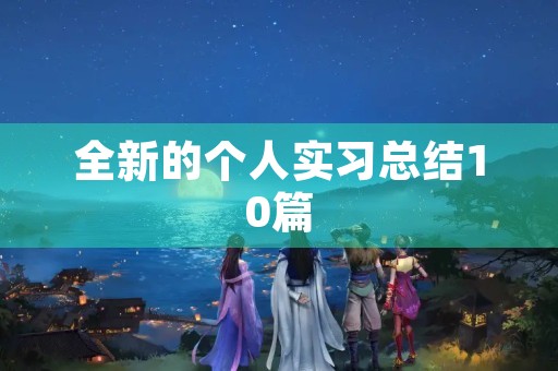 全新的个人实习总结10篇