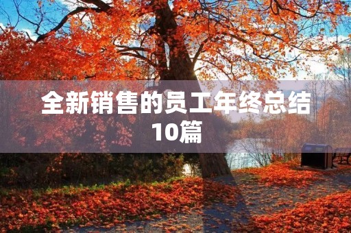 全新销售的员工年终总结10篇