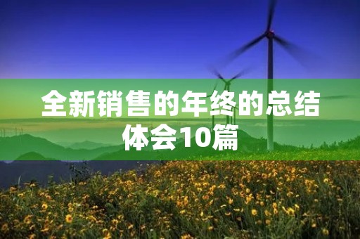 全新销售的年终的总结体会10篇