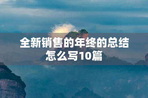全新销售的年终的总结怎么写10篇