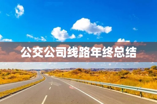 公交公司线路年终总结
