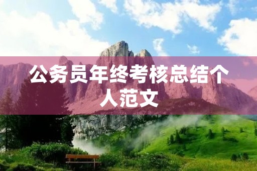 公务员年终考核总结个人范文 公务员年终考核总结个人范文