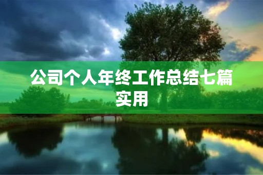 公司个人年终工作总结七篇实用