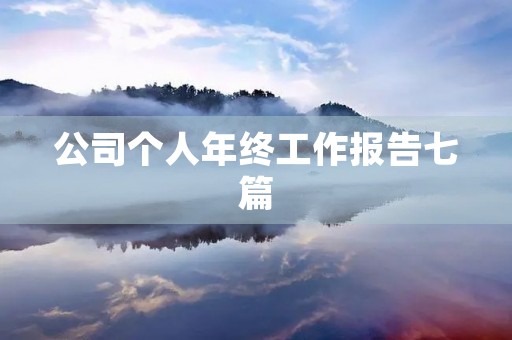 公司个人年终工作报告七篇