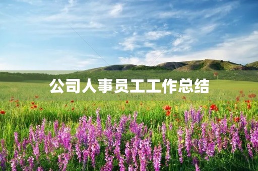 公司人事员工工作总结
