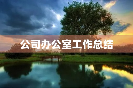 公司办公室工作总结