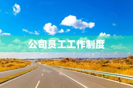 公司员工工作制度