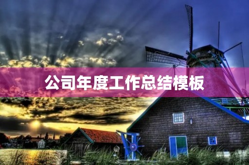 公司年度工作总结模板(七篇通用)