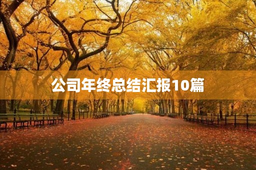 公司年终总结汇报10篇