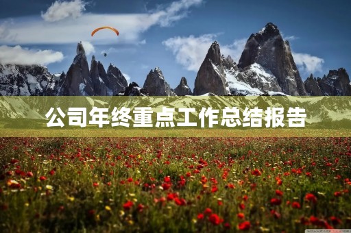 公司年终重点工作总结报告