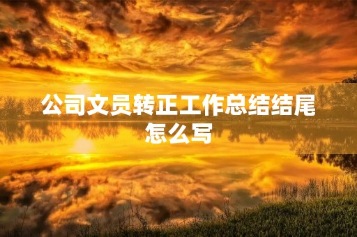 公司文员转正工作总结结尾怎么写