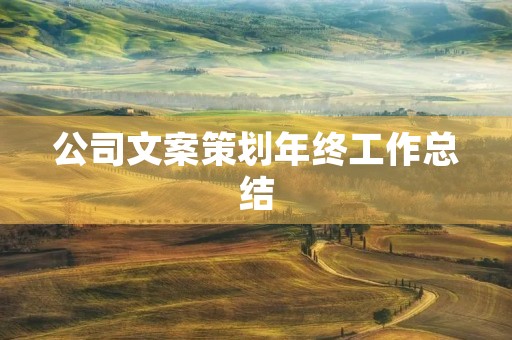 公司文案策划年终工作总结 公司文案策划年终工作总结