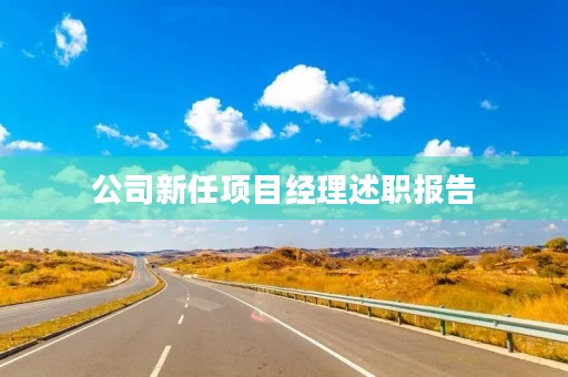 公司新任项目经理述职报告