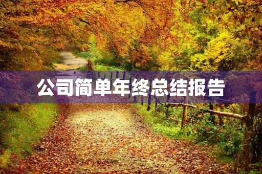 公司简单年终总结报告