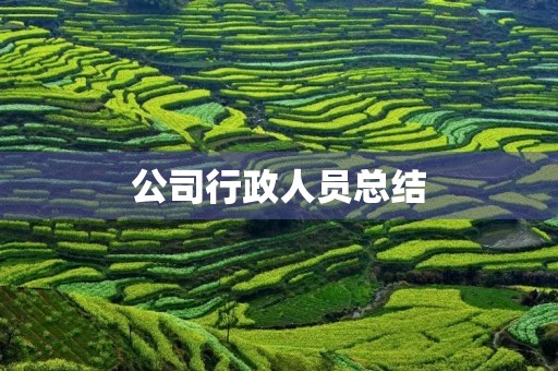 公司行政人员总结