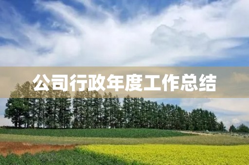 公司行政年度工作总结 公司行政年度工作总结