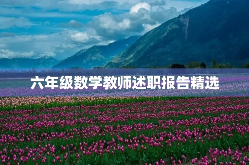 六年级数学教师述职报告精选