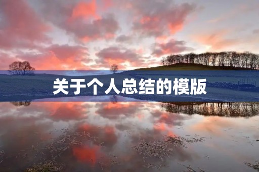 关于个人总结的模版