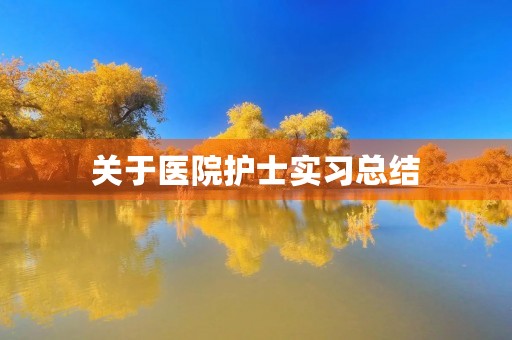 关于医院护士实习总结 关于医院护士实习总结