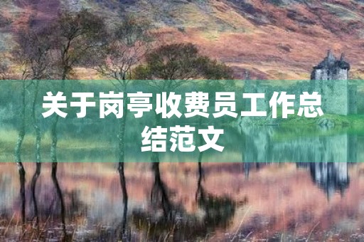 关于岗亭收费员工作总结范文