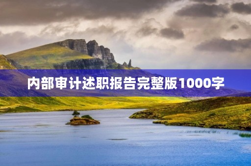 内部审计述职报告完整版1000字