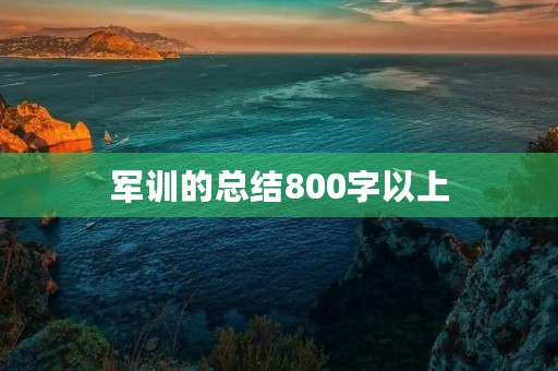 军训的总结800字以上