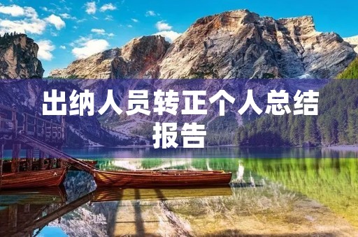 出纳人员转正个人总结报告