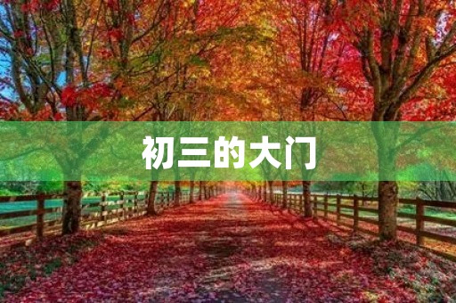 初三的大门 初三的大门