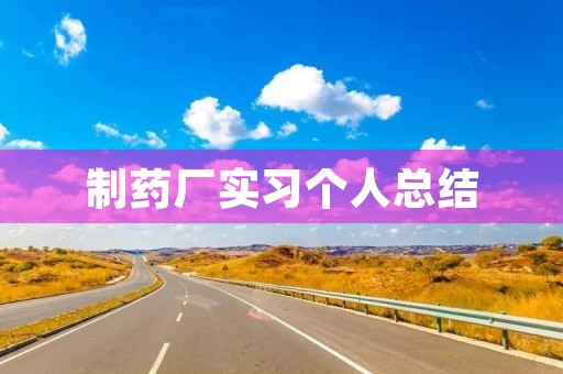 制药厂实习个人总结