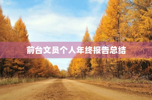 前台文员个人年终报告总结