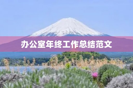 办公室年终工作总结范文