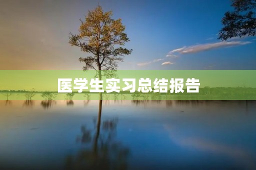医学生实习总结报告