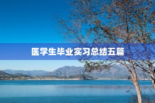 医学生毕业实习总结五篇