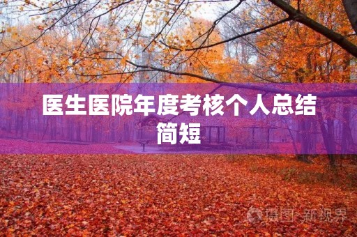 医生医院年度考核个人总结简短