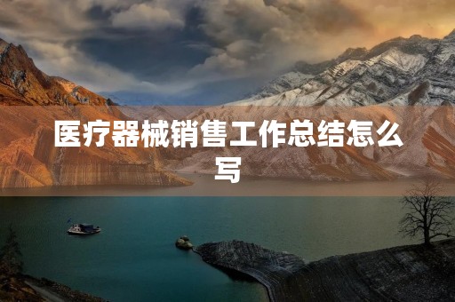 医疗器械销售工作总结怎么写
