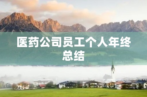 医药公司员工个人年终总结 医药公司员工个人年终总结