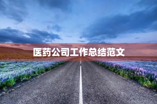 医药公司工作总结范文
